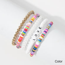Load image into Gallery viewer, 5pcs/set Hand Braided Beaded Colorful Resin Bracelet Boho Bracelet Rice Beads Women Girls Wristband Jewelry Accessories
