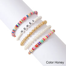 Load image into Gallery viewer, 5pcs/set Hand Braided Beaded Colorful Resin Bracelet Boho Bracelet Rice Beads Women Girls Wristband Jewelry Accessories
