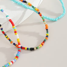 Load image into Gallery viewer, 7pcs/set Simple Handmade Beaded Colorful Geometric Bracelet All-match Rice Bead Elastic Bracelet for Women Gifts Jewelry
