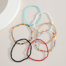 Load image into Gallery viewer, 7pcs/set Simple Handmade Beaded Colorful Geometric Bracelet All-match Rice Bead Elastic Bracelet for Women Gifts Jewelry
