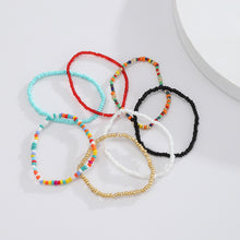 Load image into Gallery viewer, 7pcs/set Simple Handmade Beaded Colorful Geometric Bracelet All-match Rice Bead Elastic Bracelet for Women Gifts Jewelry
