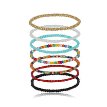 Load image into Gallery viewer, 7pcs/set Simple Handmade Beaded Colorful Geometric Bracelet All-match Rice Bead Elastic Bracelet for Women Gifts Jewelry
