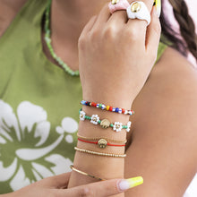 Load image into Gallery viewer, 6pcs/set Pastoral Beaded Contrasting Color Rice Beads Jewelry Creative Smiley Daisy Multilayer Bracelet Women Jewelry Gifts
