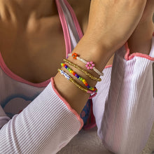 Load image into Gallery viewer, 4pcs/set Boho Colorful Daisy Flower Rice Bead Bracelet Simple Beaded Wristband Charm Set Summer Women Jewelry Accessories
