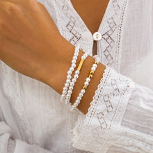 Load image into Gallery viewer, 4pcs/set Personality Temperament Imitation Pearl Set Bracelet Women's Simple Elastic Beaded Stacking Bracelets Female Jewelry
