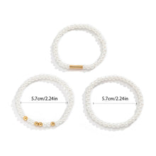 Load image into Gallery viewer, 4pcs/set Personality Temperament Imitation Pearl Set Bracelet Women's Simple Elastic Beaded Stacking Bracelets Female Jewelry
