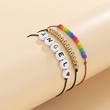 Load image into Gallery viewer, 3pcs/set Personality Letter Heart Set Bracelet Female Adjustable Rice Beads Bohemia Summer Jewelry Beaded Bracelet Wristband
