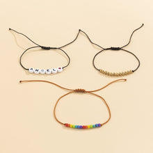 Load image into Gallery viewer, 3pcs/set Personality Letter Heart Set Bracelet Female Adjustable Rice Beads Bohemia Summer Jewelry Beaded Bracelet Wristband
