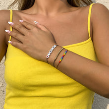 Load image into Gallery viewer, 3pcs/set Personality Letter Heart Set Bracelet Female Adjustable Rice Beads Bohemia Summer Jewelry Beaded Bracelet Wristband
