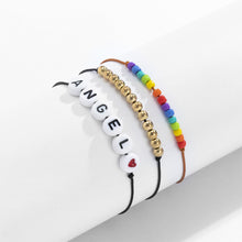 Load image into Gallery viewer, 3pcs/set Personality Letter Heart Set Bracelet Female Adjustable Rice Beads Bohemia Summer Jewelry Beaded Bracelet Wristband
