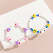 Load image into Gallery viewer, 2pcs/set Heart Shaped Rice Bead Bracelet Set Simple Sweet Smiley Beaded Bracelet Jewelry Women Summer Fresh Jewelry Accessories
