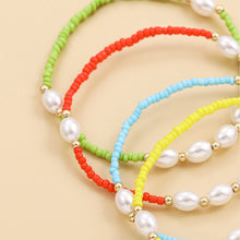 Load image into Gallery viewer, Simple Imitation Pearl Rice Bead Bracelet Summer Women Female Braided Bracelet Set Wristband Jewelry Accessories
