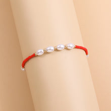 Load image into Gallery viewer, Simple Imitation Pearl Rice Bead Bracelet Summer Women Female Braided Bracelet Set Wristband Jewelry Accessories

