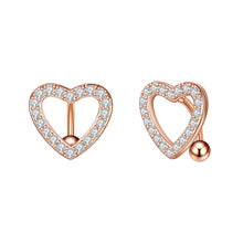 Load image into Gallery viewer, Fashion Belly Button Ring Creative Heart Shape Belly Button Nail Full Inlaid Stone Jewelry Rhinestones Women Sexy Body Nails

