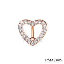 Load image into Gallery viewer, Fashion Belly Button Ring Creative Heart Shape Belly Button Nail Full Inlaid Stone Jewelry Rhinestones Women Sexy Body Nails
