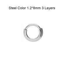 Load image into Gallery viewer, Surgical Steel Segment Nose Ring Septum Round Cartilage Earrings Body Piercing Jewelry for Women Men Body Piercing Jewelry

