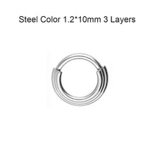 Load image into Gallery viewer, Surgical Steel Segment Nose Ring Septum Round Cartilage Earrings Body Piercing Jewelry for Women Men Body Piercing Jewelry
