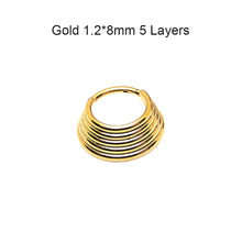 Load image into Gallery viewer, Surgical Steel Segment Nose Ring Septum Round Cartilage Earrings Body Piercing Jewelry for Women Men Body Piercing Jewelry
