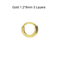 Load image into Gallery viewer, Surgical Steel Segment Nose Ring Septum Round Cartilage Earrings Body Piercing Jewelry for Women Men Body Piercing Jewelry

