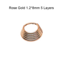 Load image into Gallery viewer, Surgical Steel Segment Nose Ring Septum Round Cartilage Earrings Body Piercing Jewelry for Women Men Body Piercing Jewelry
