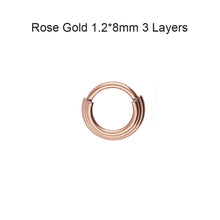 Load image into Gallery viewer, Surgical Steel Segment Nose Ring Septum Round Cartilage Earrings Body Piercing Jewelry for Women Men Body Piercing Jewelry
