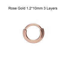 Load image into Gallery viewer, Surgical Steel Segment Nose Ring Septum Round Cartilage Earrings Body Piercing Jewelry for Women Men Body Piercing Jewelry
