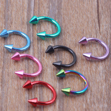 Load image into Gallery viewer, Cone C-shaped Circular Septum Nose Ring Surgical Steel Nipple Hoops Nose Septum Ear Bone Nose Nail Piercing Body Jewelry
