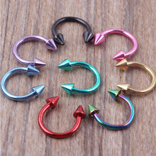 Load image into Gallery viewer, Cone C-shaped Circular Septum Nose Ring Surgical Steel Nipple Hoops Nose Septum Ear Bone Nose Nail Piercing Body Jewelry
