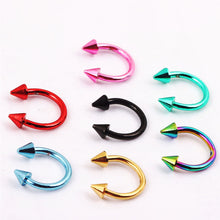 Load image into Gallery viewer, Cone C-shaped Circular Septum Nose Ring Surgical Steel Nipple Hoops Nose Septum Ear Bone Nose Nail Piercing Body Jewelry
