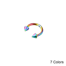 Load image into Gallery viewer, Cone C-shaped Circular Septum Nose Ring Surgical Steel Nipple Hoops Nose Septum Ear Bone Nose Nail Piercing Body Jewelry
