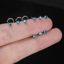 Load image into Gallery viewer, 3pcs/set Stainless Steel Zircon Nose Stud Star Right Angle Titanium Steel Nose Set Piercing Jewelry Women Men Body Accessories

