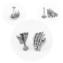 Load image into Gallery viewer, Fashion Skull Hand Bone Stud Earrings Stainless Steel Creative Punk Piercing Jewelry Women Men Cool Body Accessories
