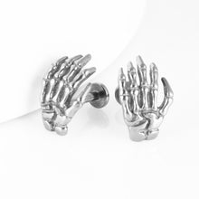 Load image into Gallery viewer, Fashion Skull Hand Bone Stud Earrings Stainless Steel Creative Punk Piercing Jewelry Women Men Cool Body Accessories
