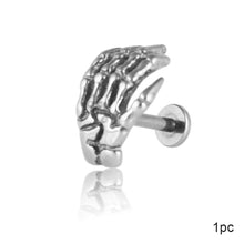 Load image into Gallery viewer, Fashion Skull Hand Bone Stud Earrings Stainless Steel Creative Punk Piercing Jewelry Women Men Cool Body Accessories
