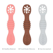 Load image into Gallery viewer, 2pcs/Set Baby Feeding Training Spoons Utensils Set Toddler Leaning Eating Tableware Baby Silicone Teether Toys Feeding Scoop Training
