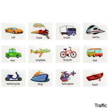 Load image into Gallery viewer, 12pcs Kids English Learning Words Flashcards Educational Cards Color Animal Cognition Picture Memorise Cards
