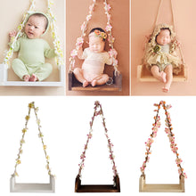 Load image into Gallery viewer, Newborn Baby Photography Props Swing Seats with Beautiful Flower Vine Baby Photo Studio Shoot Photo Studio Equipment
