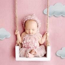 Load image into Gallery viewer, Newborn Baby Photography Props Swing Seats with Beautiful Flower Vine Baby Photo Studio Shoot Photo Studio Equipment
