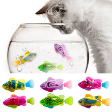 Load image into Gallery viewer, Electric Fish Cat Interactive Toy with Light Water Swimming Robot Fish Toy Pet Playing Toys
