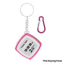 Load image into Gallery viewer, 1pc Creative Mini Tape Measure Pull Ruler Key Ring Measuring Tools Retractable Ruler with Key Chain and Hook Gauging Tool Portable Keychain Keyring Gifts
