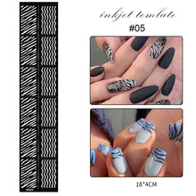 Load image into Gallery viewer, Nail Art Strip Hollow Nail Art Spray Template DIY Hand-painted Nail Art Sticker Hollow Nail Sticker Nail Art Decoration
