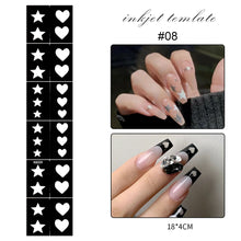 Load image into Gallery viewer, Nail Art Strip Hollow Nail Art Spray Template DIY Hand-painted Nail Art Sticker Hollow Nail Sticker Nail Art Decoration
