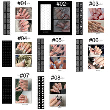 Load image into Gallery viewer, Nail Art Strip Hollow Nail Art Spray Template DIY Hand-painted Nail Art Sticker Hollow Nail Sticker Nail Art Decoration
