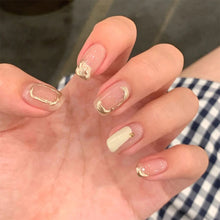 Load image into Gallery viewer, Nail Stamping Stickers Simple Laser Gold Edge Hollow Nail Stickers DIY Nail Art Decoration Manicure Accessories
