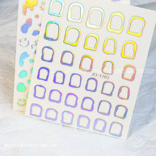 Load image into Gallery viewer, Nail Stamping Stickers Simple Laser Gold Edge Hollow Nail Stickers DIY Nail Art Decoration Manicure Accessories
