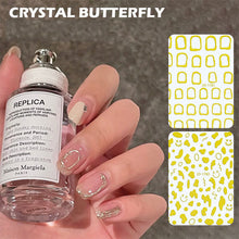 Load image into Gallery viewer, Nail Stamping Stickers Simple Laser Gold Edge Hollow Nail Stickers DIY Nail Art Decoration Manicure Accessories
