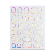 Load image into Gallery viewer, Nail Stamping Stickers Simple Laser Gold Edge Hollow Nail Stickers DIY Nail Art Decoration Manicure Accessories
