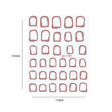 Load image into Gallery viewer, Nail Stamping Stickers Simple Laser Gold Edge Hollow Nail Stickers DIY Nail Art Decoration Manicure Accessories
