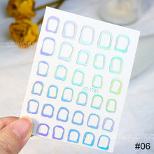 Load image into Gallery viewer, Nail Stamping Stickers Simple Laser Gold Edge Hollow Nail Stickers DIY Nail Art Decoration Manicure Accessories
