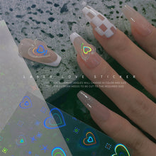 Load image into Gallery viewer, Aurora Laser Nail Stickers Versatile Star Laser Nail Stickers Nail Art Decoration Manicure Accessories
